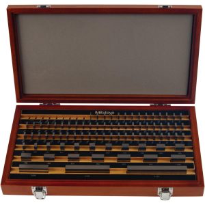 MITUTOYO Gage Block Set: 0.05 to 4'' Range, 81 Pc, AS-1 Grade, Steel 516-903-26