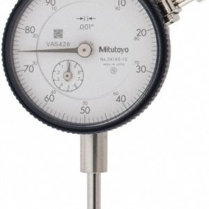 MITUTOYO Dial Drop Indicator: 1.0000" Max Measurement, 0-100 Dial Reading, 0.002000" Accuracy 2416A-10