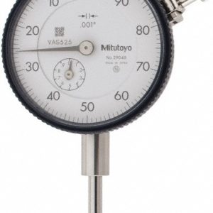 MITUTOYO Dial Drop Indicator: 1.0000" Max Measurement, 100-0 Dial Reading, 0.002000" Accuracy 2904A