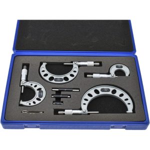 VALUE COLLECTION Mechanical Outside Micrometer Set: 4 Pc, 0 to 4" Measurement 105-44-11