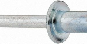 RIVETKING Open End Blind Rivet: Size 88, Dome Head, Steel Body, Steel Mandrel SBS88/P100