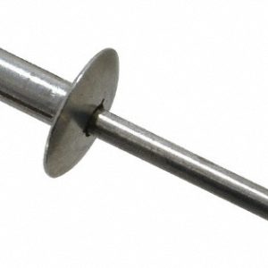 RIVETKING Tri Folding Blind Rivet: Size 625, Large Flange Head, Aluminum Body, Aluminum Mandrel ABL0625LF/P100