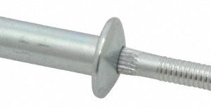RIVETKING Structural with Locking Stem Blind Rivet: Size 810, Dome Head, Steel Body, Steel Mandrel SBS810/STR/P100