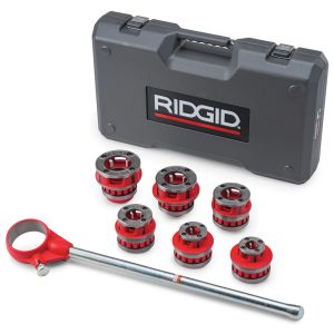 RIDGID 1/2 to 2" 6-Die-Head Pipe Threader Set 36475