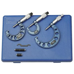 FOWLER Mechanical Outside Micrometer Set: 3 Pc, 0 to 3" Measurement 52-215-003-1