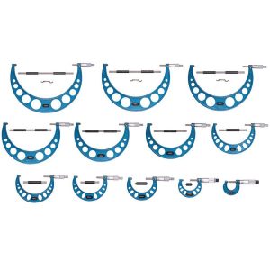 FOWLER Mechanical Outside Micrometer Set: 12 Pc, 0 to 12" Measurement 52-215-012-1