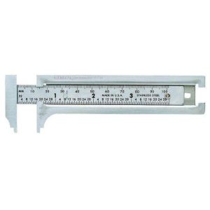 GENERAL Slide Caliper: 0 to 3", 0.0001" Accuracy, 0.031" Graduation, Stainless Steel 132ME