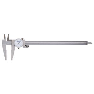 FOWLER Dial Caliper: 12", 0.001000" Graduation, 0.1" per Revolution, +/-0.0020" Accuracy, Stainless Steel Jaws 52-025-112-0