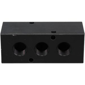 POLYCONN Manifold: 1/2" Inlet, 3/8" Outlet, 2 Inlet Ports, 3 Outlet Ports, 3.75" OAL, 1.5" OAW, 1-1/2" OAH PCM30-375-03B