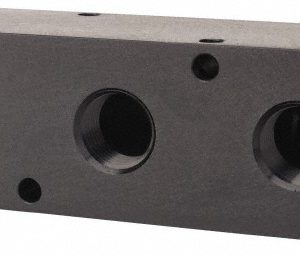 POLYCONN Manifold: 1/2" Inlet, 3/8" Outlet, 2 Inlet Ports, 3 Outlet Ports, 4.75" OAL, 1.5" OAW, 1-1/2" OAH PCM30-375-03BW