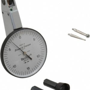 TESA BROWN & SHARPE Horizontal Dial Test Indicator: 0.0300" Max, 0-15-0 Dial Reading, 0.000500" Accuracy 599-7031-6