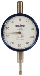 TECLOCK Dial Drop Indicator: 0.25" Range, 0-100 Dial Reading, 0.001" Graduation, 2-11/64" Dial Dia AI-905