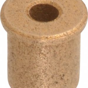 BOSTON GEAR Flanged Sleeve Bearing: 1/8" ID, 5/16" OD, 3/8" OAL, Oil Impregnated Bronze 35518