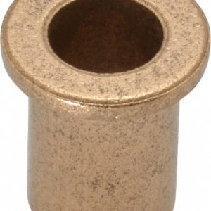 BOSTON GEAR Flanged Sleeve Bearing: 3/8" ID, 1/2" OD, 3/4" OAL, Oil Impregnated Bronze 35556