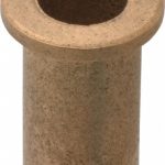 BOSTON GEAR Flanged Sleeve Bearing: 3/8" ID, 1/2" OD, 1" OAL, Oil Impregnated Bronze 35558
