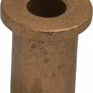 BOSTON GEAR Flanged Sleeve Bearing: 3/8" ID, 5/8" OD, 1" OAL, Oil Impregnated Bronze 69199