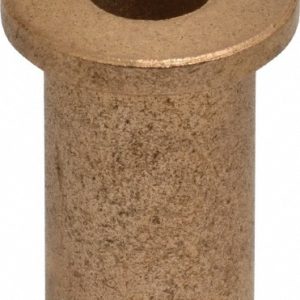 BOSTON GEAR Flanged Sleeve Bearing: 3/8" ID, 5/8" OD, 1-1/4" OAL, Oil Impregnated Bronze 35570