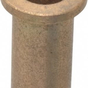 BOSTON GEAR Flanged Sleeve Bearing: 1/2" ID, 5/8" OD, 1-1/2" OAL, Oil Impregnated Bronze 35588