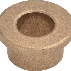 BOSTON GEAR Flanged Sleeve Bearing: 1/2" ID, 3/4" OD, 1/2" OAL, Oil Impregnated Bronze 35596