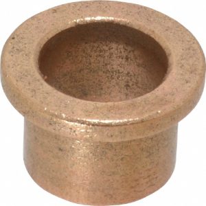 BOSTON GEAR Flanged Sleeve Bearing: 5/8" ID, 3/4" OD, 5/8" OAL, Oil Impregnated Bronze 35612
