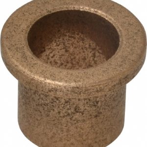 BOSTON GEAR Flanged Sleeve Bearing: 5/8" ID, 3/4" OD, 3/4" OAL, Oil Impregnated Bronze 35614
