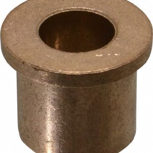 BOSTON GEAR Flanged Sleeve Bearing: 5/8" ID, 1" OD, 1" OAL, Oil Impregnated Bronze 35638