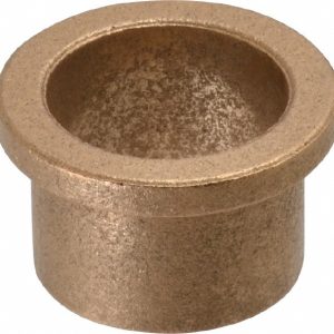 BOSTON GEAR Flanged Sleeve Bearing: 7/8" ID, 1" OD, 3/4" OAL, Oil Impregnated Bronze 35662