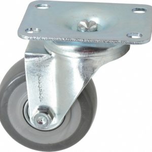 SHEPHERD Swivel Top Plate Caster: Polyurethane, 3" Wheel Dia, 1-1/4" Wheel Width, 185 lb Capacity, 4-1/4" OAH 110387