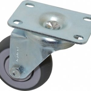 SHEPHERD Swivel Top Plate Caster: Thermoplastic Rubber, 3" Wheel Dia, 1-1/4" Wheel Width, 165 lb Capacity, 4-1/4" OAH 200062