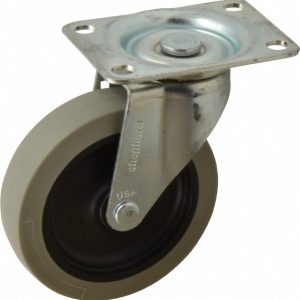 SHEPHERD Swivel Top Plate Caster: Polyurethane, 4" Wheel Dia, 15/16" Wheel Width, 150 lb Capacity, 4-3/4" OAH 102052