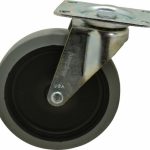 SHEPHERD Swivel Top Plate Caster: Thermoplastic Rubber, 5" Wheel Dia, 15/16" Wheel Width, 135 lb Capacity, 5-3/4" OAH 102553