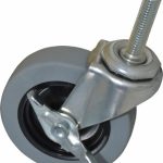 SHEPHERD 3" Dia x 13/16" Wide x 3-1/2" OAH Stem Mount Swivel Caster with Brake 102471