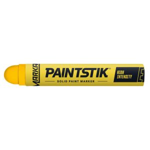 MARKAL Solid Paint Marker: Yellow, Oil Base, Round Tip 88621