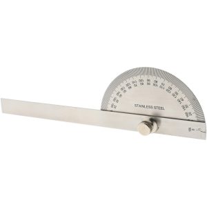VALUE COLLECTION 6 Inch Long Blade, 180&deg; Max Measurement, 1&deg; Dial Graduation, Half Round Head Protractor 06475180