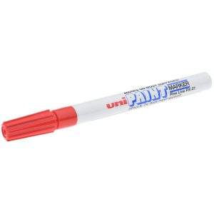 UNI-BALL Paint Pen: Red, Oil Base, Fine Tip 63702
