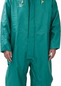 ONGUARD Rain Coveralls: Size 2X-Large, Green, Nylon & PVC 71022.2XL