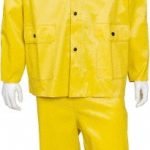ONGUARD Rain Suit with Pants: Size 2X-Large, Non-Hazardous Protection, Yellow, Polyester & PVC 76017.2XL
