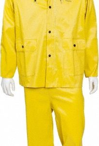 ONGUARD Rain Suit with Pants: Size 3X-Large, Non-Hazardous Protection, Yellow, Polyester & PVC 76017.3XL