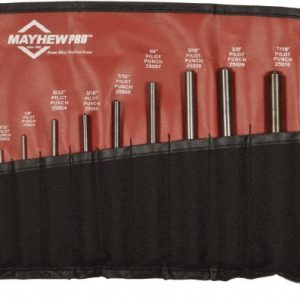 MAYHEW Roll Pin Punch Set: 12 Pc, 0.0625 to 0.5" 62254