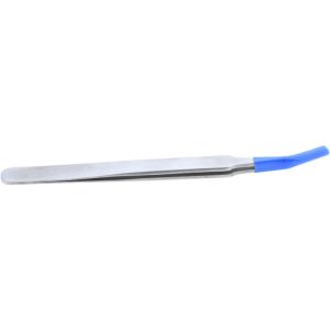 VALUE COLLECTION Assembly Tweezer: Stainless Steel, Sharp Bent Point Tip, 4-1/4" OAL 11025-SS