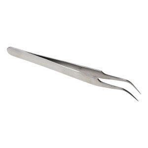 VALUE COLLECTION Precision Tweezer: 7-SS, Stainless Steel, Curved Tip, 4-1/2" OAL 10407-SS