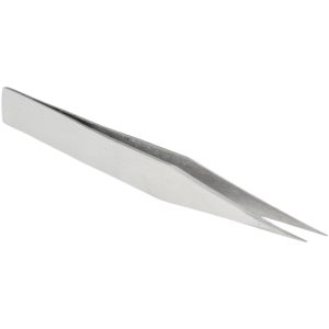 VALUE COLLECTION Precision Tweezer: AA-SS, Stainless Steel, Strong Bevel Tip, 5" OAL 10301-SS