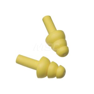 3M Earplug: 25dB, Plastic, Flanged, Push-In Stem, Uncorded 7000002321