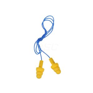 3M Earplug: 25dB, Plastic, Flanged, Push-In Stem, Corded 7000002320
