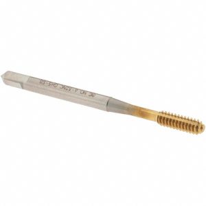OSG Thread Forming Tap: #6-32 UNC, 2B Class of Fit, Bottoming Chamfer, Cobalt, TiN Finish 1400110205