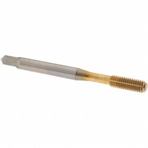 OSG Thread Forming Tap: #10-32 UNF, 2B Class of Fit, Bottoming Chamfer, Cobalt, TiN Finish 1400120105