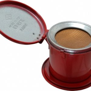 EAGLE 1/2 Pint Capacity, Coated Steel, Red Bench Can B600D
