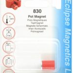 ECLIPSE 1/2" Diam, M4 Thread, 2.5 Lb Average Pull Force, Mild Steel, Alnico Pot Magnets 830