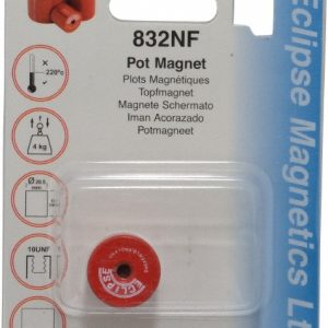 ECLIPSE 13/16" Diam, 10-32 Thread, 5 Lb Average Pull Force, Mild Steel, Alnico Pot Magnets 832NF