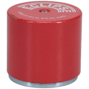 ECLIPSE 1-3/8" Dia, 10-32 Thread, 17.5 Lb Average Pull Force, Mild Steel, Alnico Pot Magnets 834NF